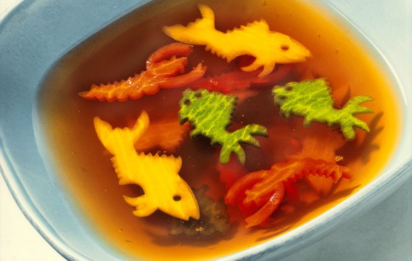 Fotografie Gemüsesuppe mit Fisch